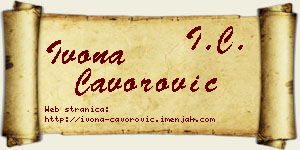 Ivona Čavorović vizit kartica